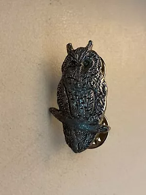 Vintage Metal Pewter Owl Brooch Pins • $9.99