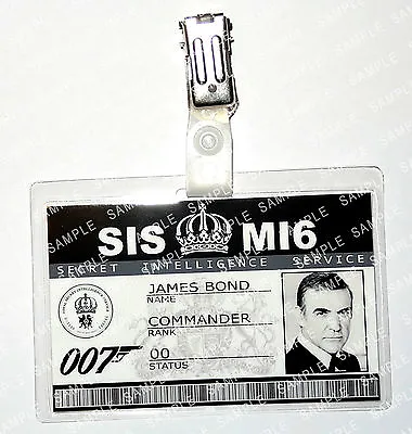 $12.79 • Buy James Bond 007 Sean Connery MI6 SIS Prop Cosplay Fancy Dress Comic Con Book Day