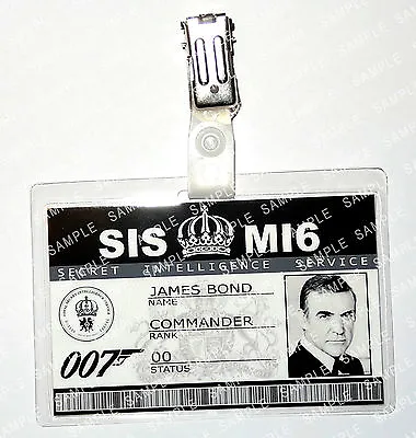 James Bond 007 Sean Connery MI6 SIS Prop Cosplay Fancy Dress Comic Con Book Day • £8.99