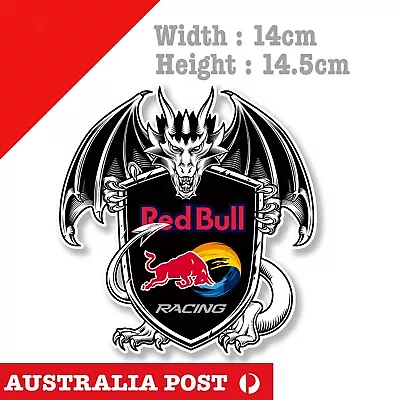 Red BULL Racing Dragon Badge Red Bull Racing Sticker • $12