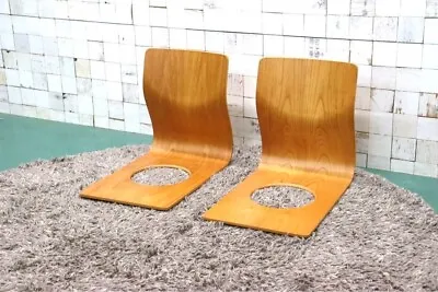 Japanese Furniture Tendo Mokko Kenji Fujimori Chair Zaisu 2set Vintage Used • $275.92