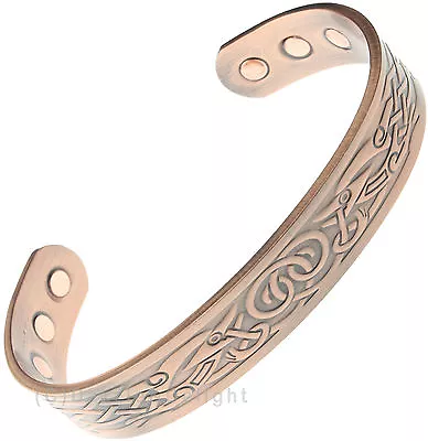 Magnetic Bracelet Ladies Mens Bangle Celtic Copper Pewter Arthritis Cuff Bio • £8.99