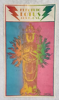 1967 The Electric Lotus Flyer NYC First Hippie Head Shop  Designed By Peter Max • $30