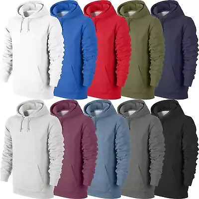 Ex-Store Plain Men Hoodie American Fleece Zip Up Jacket Sweatshirt Hooded S-5XL • £8.99