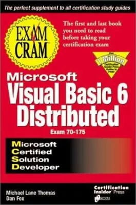 MCSD VB6 Distributed : Exam Cram Paperback Michael Lane Thomas • $5.89