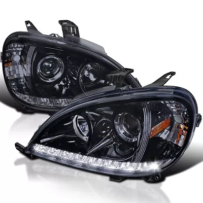 Black Smoke LED Projector Headlights Compatible With 1998-2001 Mercedes-Benz • $196.99