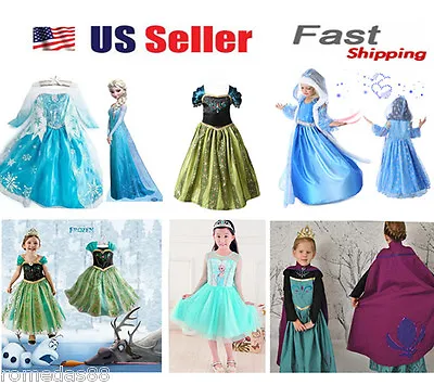 $19.98 • Buy Gorgeous Queen Elsa & Princess Anna Costume Cosplay Party Dress Up