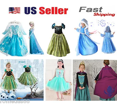 Gorgeous Queen Elsa & Princess Anna Costume Cosplay Party Dress Up • $11.98