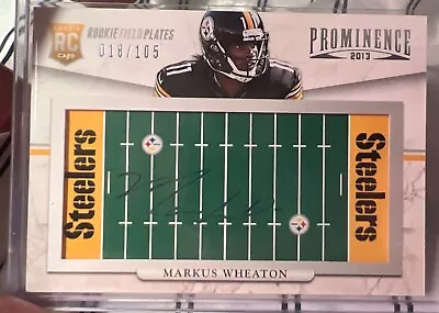 2013 Panini Prominence Markus Wheaton #164 Autograph RC Field Plates 18/105 • $19.95