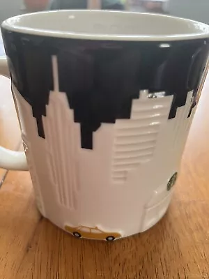 $14.50 • Buy Starbucks New York City Mug Yellow Taxi City Skyline Black White Collector 2012