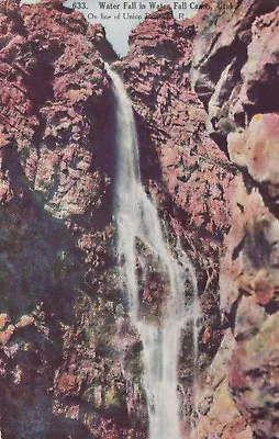 DB Postcard A810 Ca1910 Water Fall In Water Fall Canyon UT Union Pacific RR • $12
