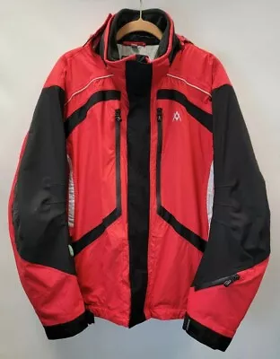 Volkl Sensor Tech Snowboarding Ski Jacket Mens L Red Nano Technology Stretch EUC • $75