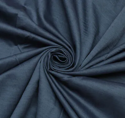 Sushila Vintage Gray Indian Saree 100% Pure Cotton Woven Floral Sari Fabric • $32.99
