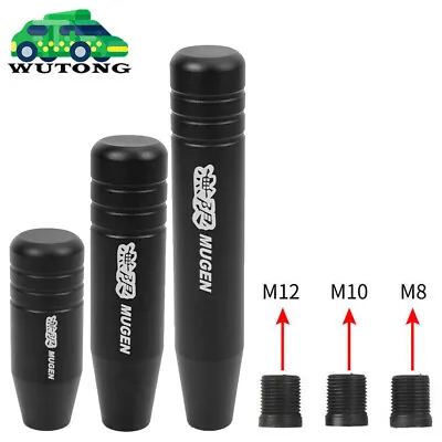 Universal MUGEN Aluminum Black Manual Car Gear Stick Shift Knob Shifter • $15.99