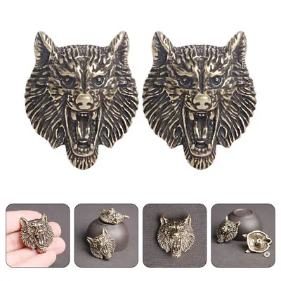 2pcs Wolf Screw Button Leather Handbag Rivets Leather Rivets Kit Wolf Head • £7.99