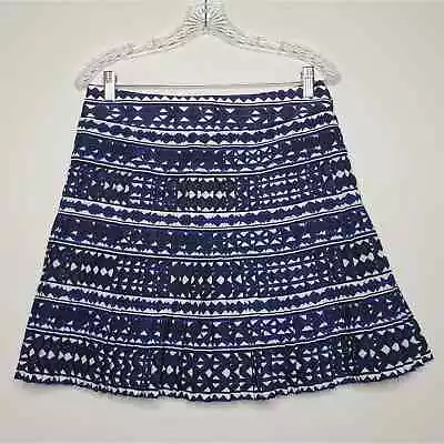 J CREW | Pleated Southwest Tribal Print Skirt | 4 • $27