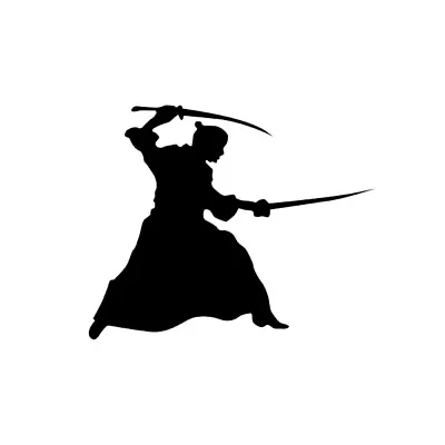 Japanese Samurai Warrior Vinyl Decal Sticker For Wall Door Car Laptop PC Phone • £2.99