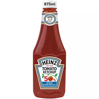 Heinz Tomato Ketchup Squeeze Bottle Less Sugar And Salt 875ml • $10.91