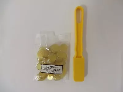 100 Yellow Magnetic Bingo Chips With Wand - Yellow Bingo Chips And Wand • $7.49