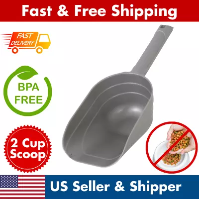 Pet Food Scoop Dog Cat 2 Cup Measuring Lines Dogs Cats Bowl Spoon Feeder  • $4.87