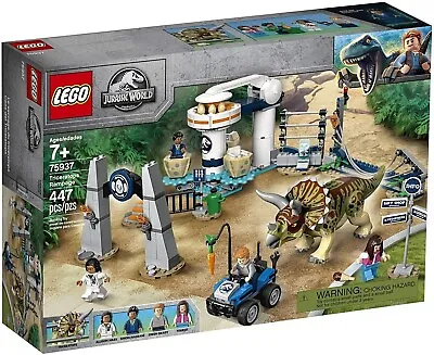 Lego Jurassic World 75937 TRICERATOPS RAMPAGE Dinosaur Park Dino NEW SEALED  • $150