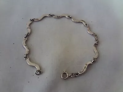 925 Sterling Silver KIT HEATH 01 Bark Effect Bracelet 6.5  6.43 G • £14