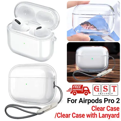 $6.39 • Buy Clear Case Cover Soft Waterproof Holder Strap Lanyard For Airpods Pro 2 2022 3rd