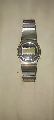 Vintage 1989 Texas Instruments Ti3h Lcd Quartz Chrono Mens Watch - New Bat -runs • $5.99