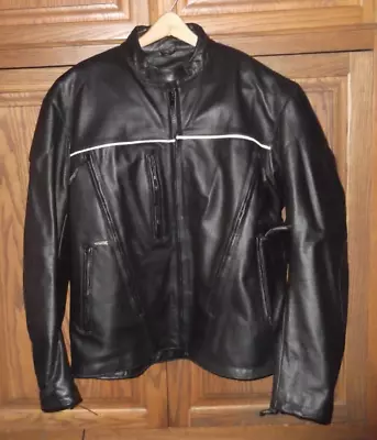Xelement Advanced Motorcycle Gear Black Coat Size Xl Style B9122 Genuine Leather • $100