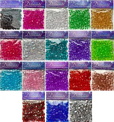 £2.35 • Buy 12mm Diamante Crystals Sprinkles Wedding Party Table Confetti Decor Scatter Gems