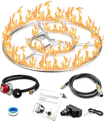 Fire Pit Burner Ring 18  Propane Fire Pit Kit For Gas Fire PitStainless Steel • $107.99