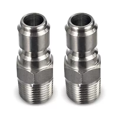 3/8 Quick Connect Fittings By ESSENTIAL WASHER - Set Of 2 - 3/8 Inch Male Stainl • $15.05