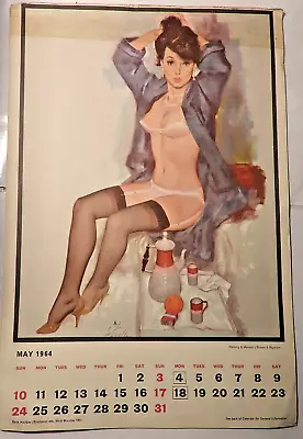 £75 • Buy VINTAGE RETRO CALENDAR 1964 COLOUR LINGERIE CLAD LADIES Retro 6 Pictures Glamour
