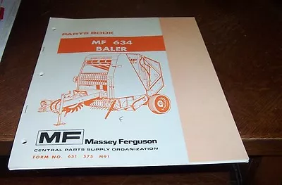 Massey Ferguson Mf 634  Baler Parts Book • $10.39