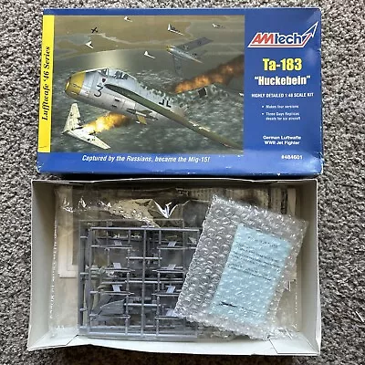 AMTech 1/48 Ta-183 “Huckebein” Plastic Model Kit 484601 Open Box Sealed Parts • $32