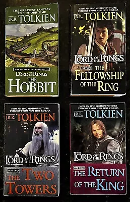 J.R.R. Tolkien-The Hobbit & Lord Of The Rings Trilogy Matched Paperback Set Of 4 • $10.50