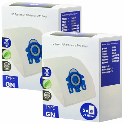 £6.99 • Buy GN Hoover Bags For Miele Complete C2 C3 Powerline Silence Ecoline Cat & Dog X 10
