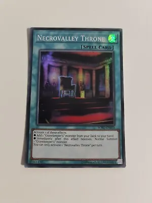 Necrovalley Throne SOFU EN055 Super Rare Yugioh Card TCG - Near Mint • £1.99