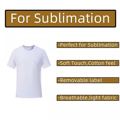 9 Pack SUBLIMATION 100% POLYESTER T-SHIRT 9 Shirts • $33.53