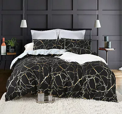 Reversible Queen/King/Super King Size Bed Doona/Duvet/Quilt Cover Pillowcase Set • £55.77