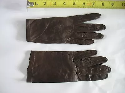 Vintage 8  BROWN  Driving Leather Gloves UnLined  Size 6 -  6 1/2  • $30.33