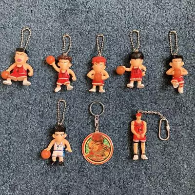 Slam Dunk Ball Chain Mini Figure Keychain Lot Of 8 Set Sale Retro Manga Goods • $141.34