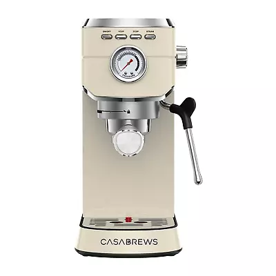 CASABREWS Compact 20-Bar Espresso Machine With Stainless Steel Milk Frother • $69