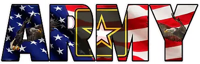 United States Army American Flag Eagle Lettering Decal • $6.99