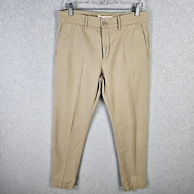 H&M Slim Fit Chino Pants Mens 31 (32x31) Beige Tan Flat Front Preppy Modern Norm • $10.39