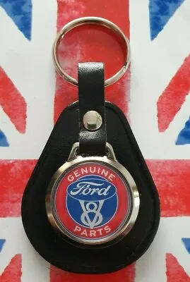 £4.99 • Buy Genuine Ford Parts V8 Classic Car Hot Rod Cortina Escort Leather Keyring