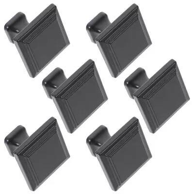  6 Pcs Black Cabinet Knobs Metal Drawer Handle For Bathroom Cabinets Square • £8.63