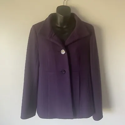 J Crew Womens Purple Wool Coat - Sz 8 • $39.99