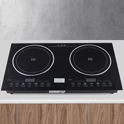 Electric Induction Ceramic 2Burner Stove Cooktop Countertop Cooker Touch Control • $128