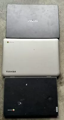 Lot Of 3 Laptops - 1x Toshiba 1x Asus 1x Lenovo Untested As Is • $100